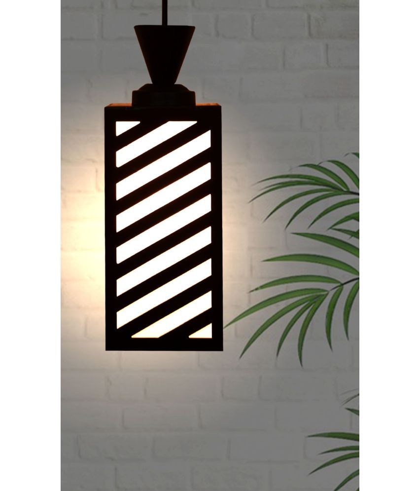     			Somil Wood Hanging Light Pendant Black - Pack of 1