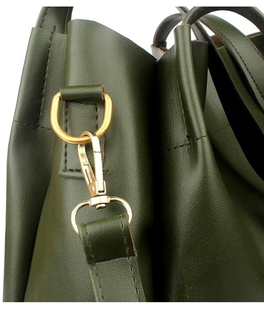     			The Mini NEEDLE Green PU Shoulder Bag