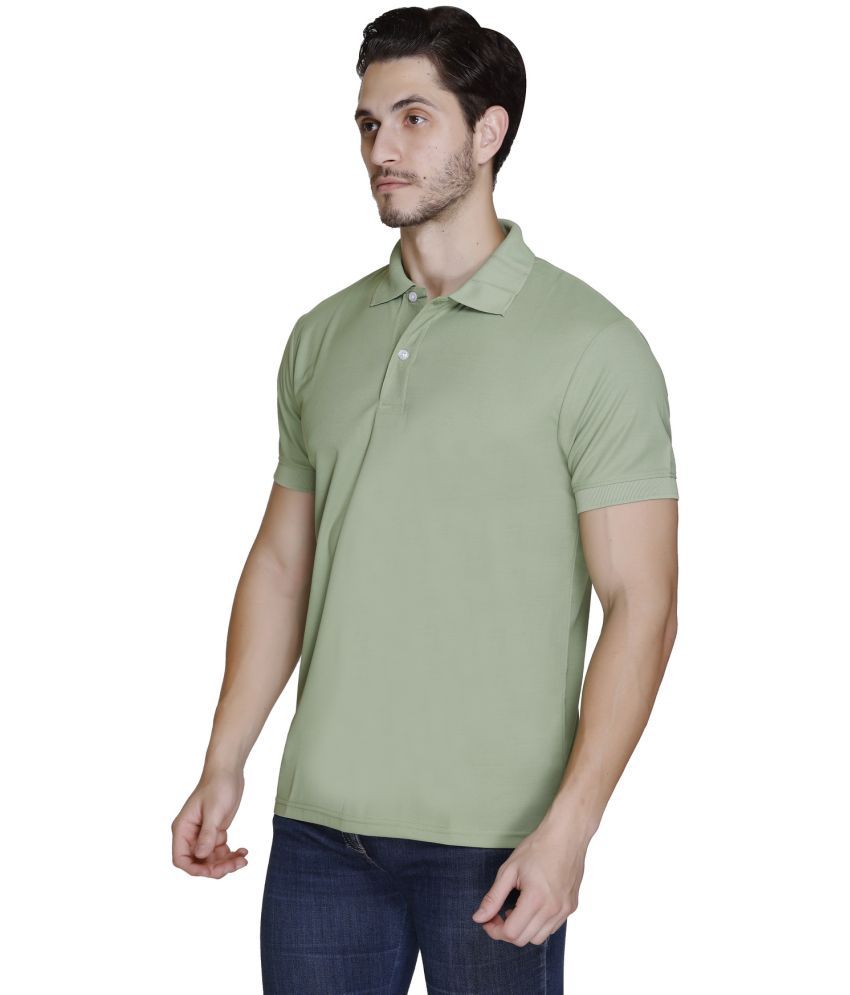     			Trooika Polyester Regular Fit Solid Half Sleeves Men's Polo T Shirt - Green ( Pack of 1 )