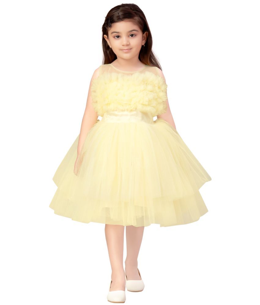     			Aarika Lemon Nylon Girls Frock ( Pack of 1 )