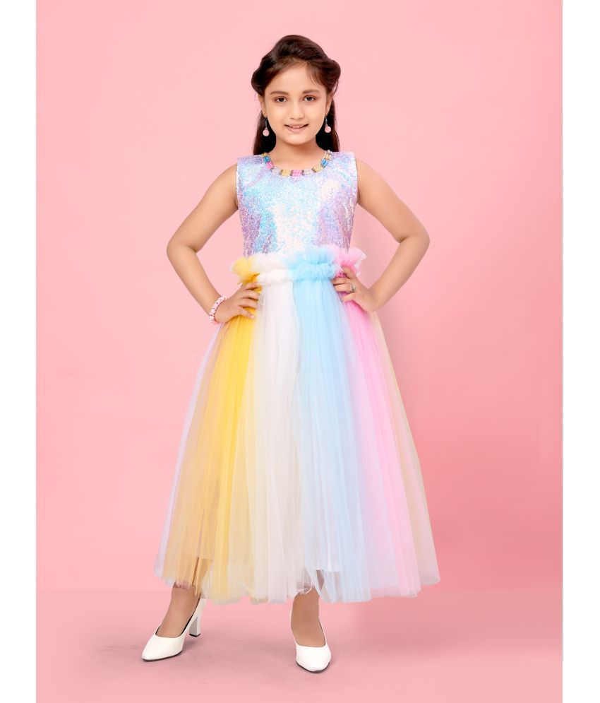     			Aarika Multi Net Girls Gown ( Pack of 1 )