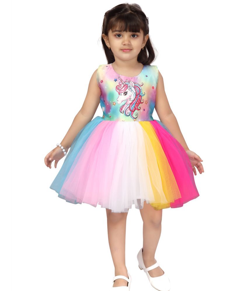     			Aarika Multi Nylon Girls Frock ( Pack of 1 )