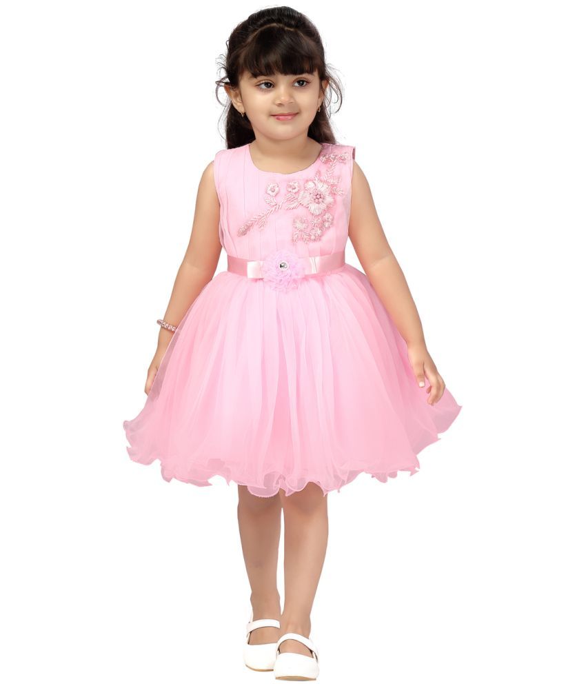     			Aarika Net Frock For Girls ( Pack of 1 , Pink )