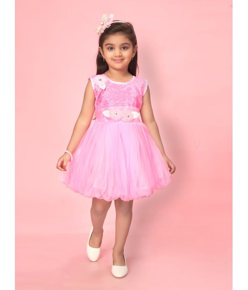     			Aarika Net Frock For Girls ( Pack of 1 , Pink )