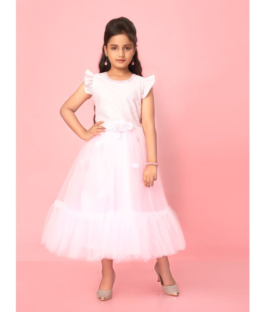     			Aarika Pink Net Girls Gown ( Pack of 1 )