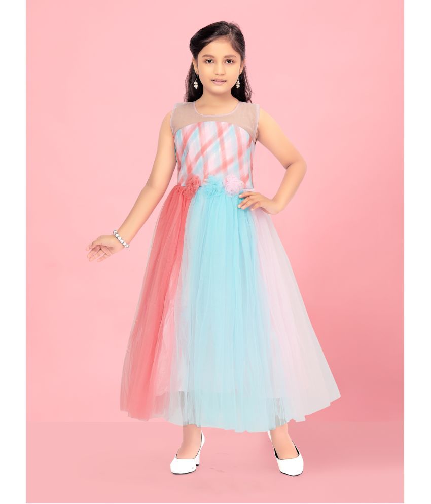     			Aarika Pink Net Girls Gown ( Pack of 1 )