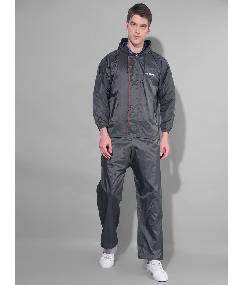     			Dollar Black Nylon Men's Rain Suit ( Pack of 1 )