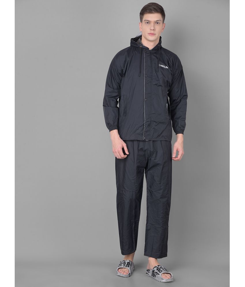     			Dollar Black Nylon Men's Rain Suit ( Pack of 1 )