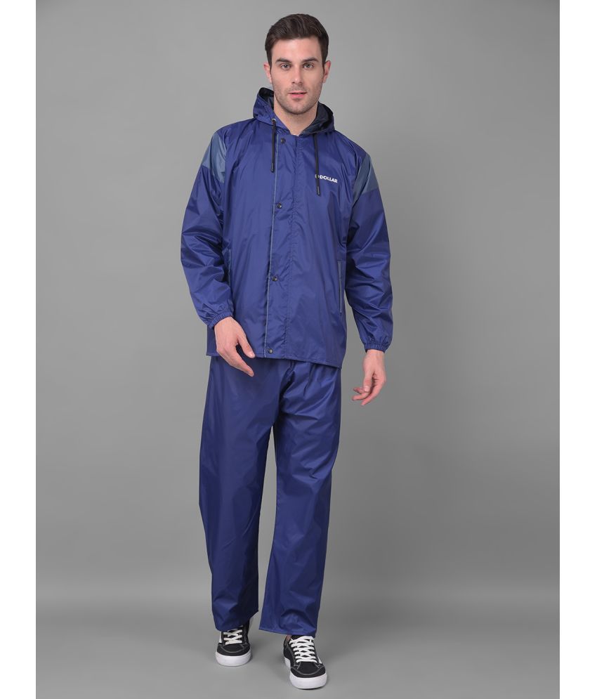     			Dollar Blue Nylon Men's Rain Suit ( Pack of 1 )