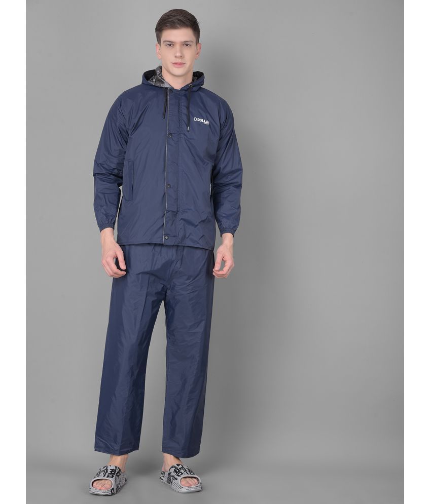     			Dollar Blue Nylon Men's Rain Suit ( Pack of 1 )