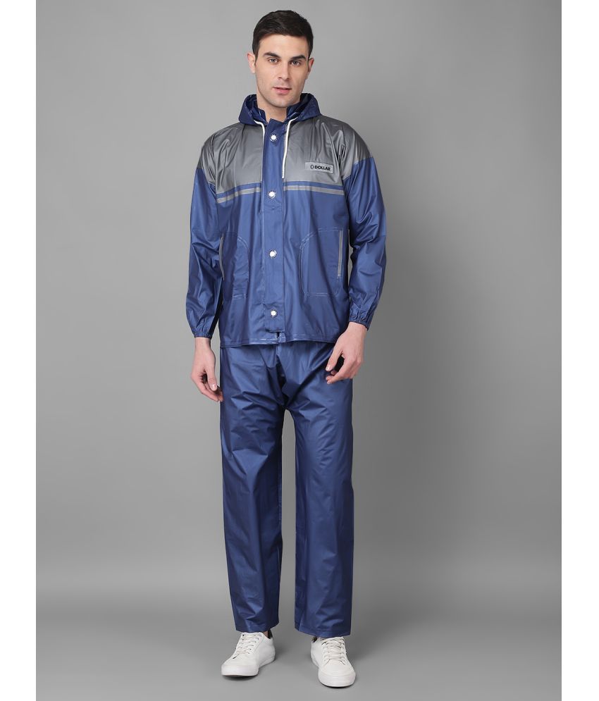     			Dollar Blue Polyester Men's Rain Suit ( Pack of 1 )