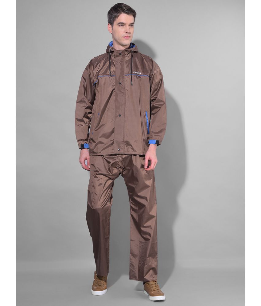     			Dollar Brown Polyester Men's Rain Suit ( Pack of 1 )