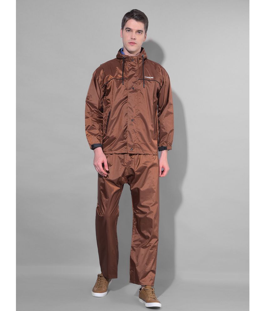     			Dollar Brown Polyester Men's Rain Suit ( Pack of 1 )