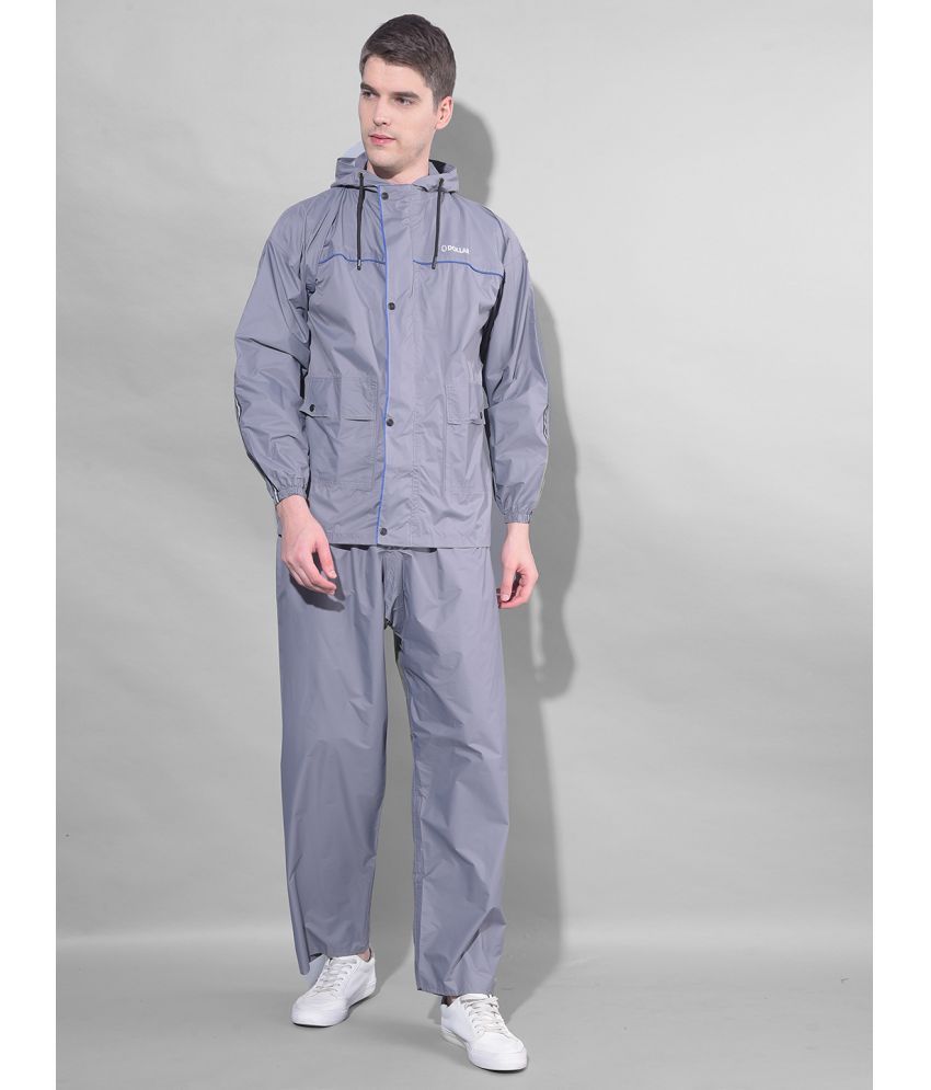     			Dollar Grey Polyester Men's Rain Suit ( Pack of 1 )