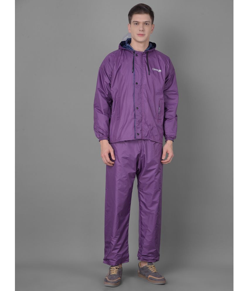     			Dollar Purple Polyester Men's Rain Suit ( Pack of 1 )