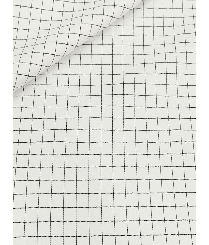     			Siyaram White Polyester Blend Men's Unstitched Shirt Piece ( Pack of 1 )