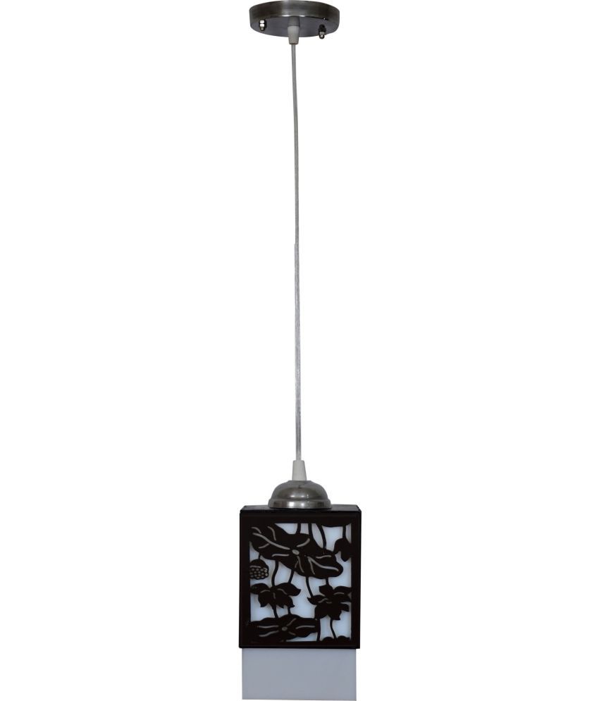     			Somil Wood Hanging Light Pendant Black - Pack of 1