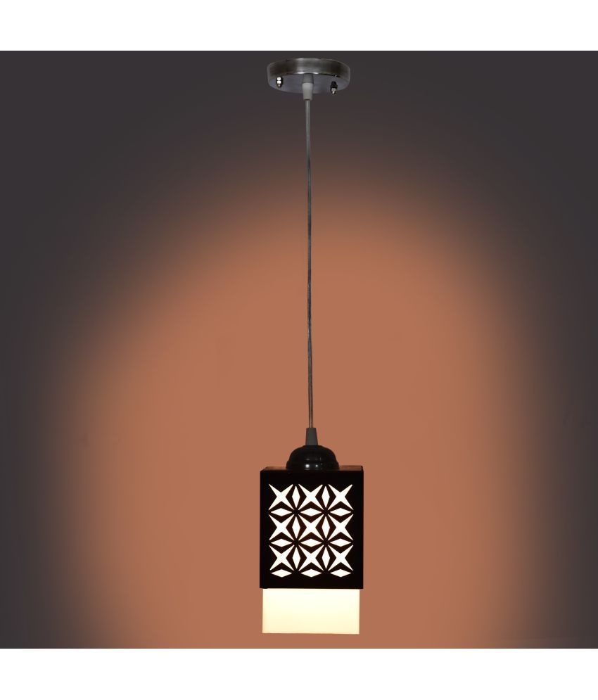     			Somil Wood Hanging Light Pendant Black - Pack of 1