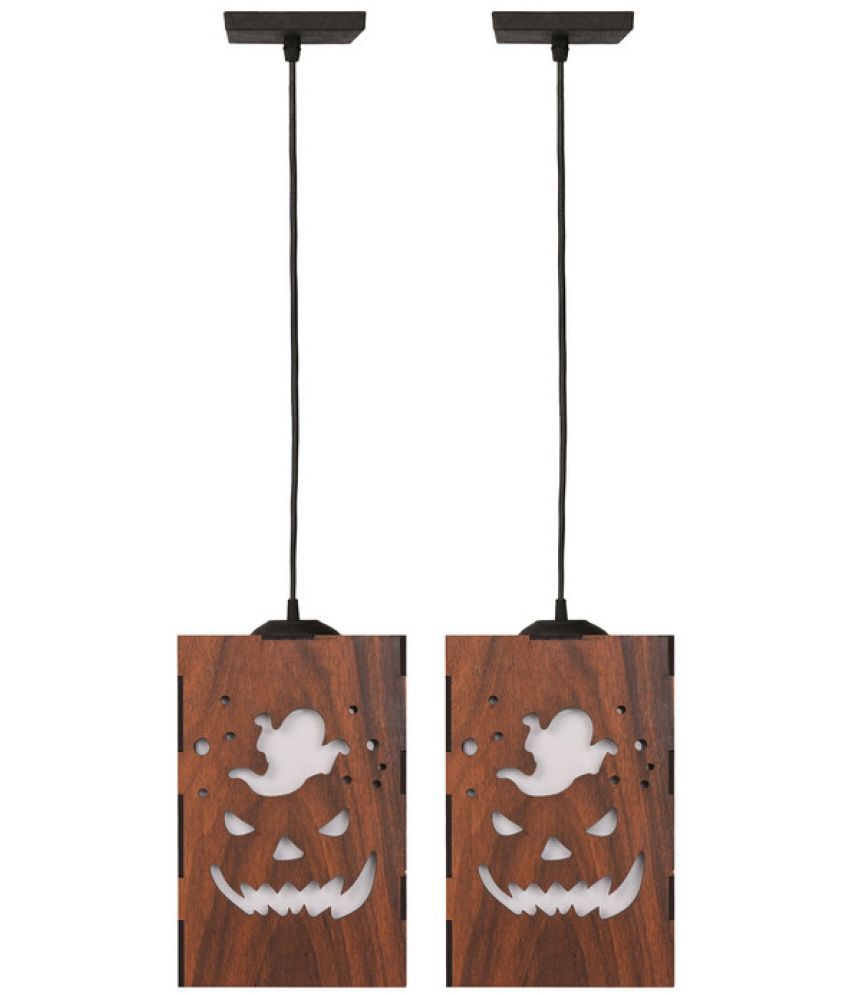     			Somil Wood Hanging Light Pendant Black - Pack of 2