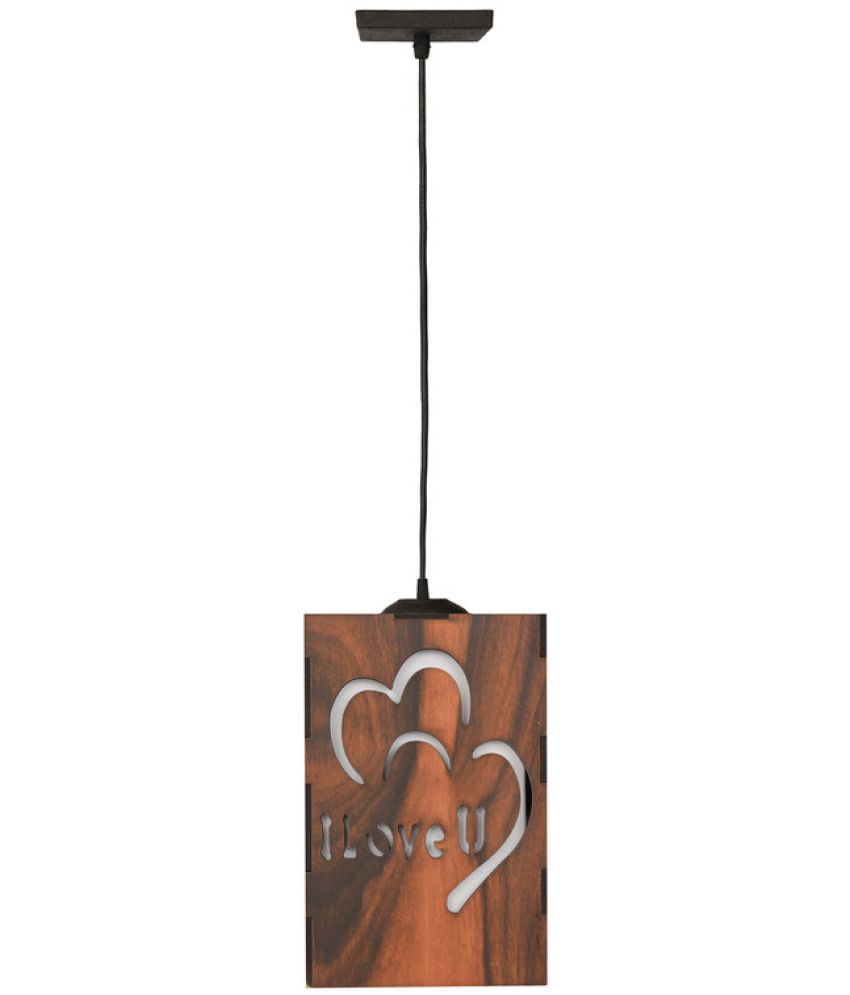     			Somil Wood Hanging Light Pendant Black - Pack of 1