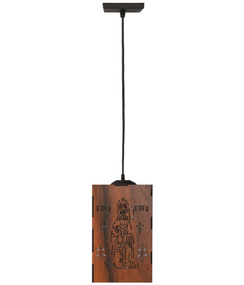     			Somil Wood Hanging Light Pendant Black - Pack of 1