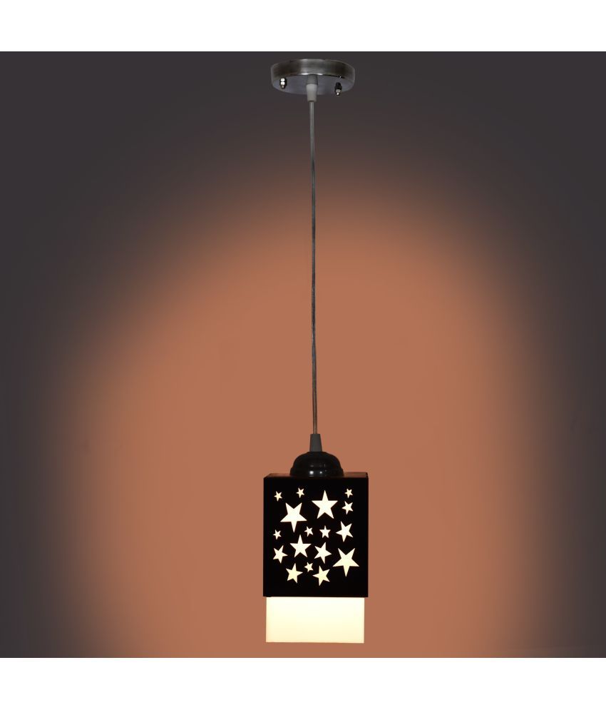     			Somil Wood Hanging Light Pendant Black - Pack of 1