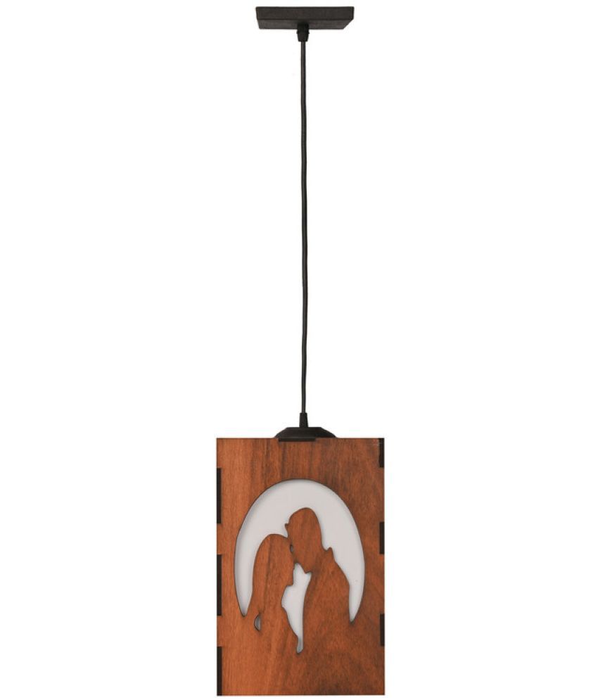     			Somil Wood Hanging Light Pendant Black - Pack of 1