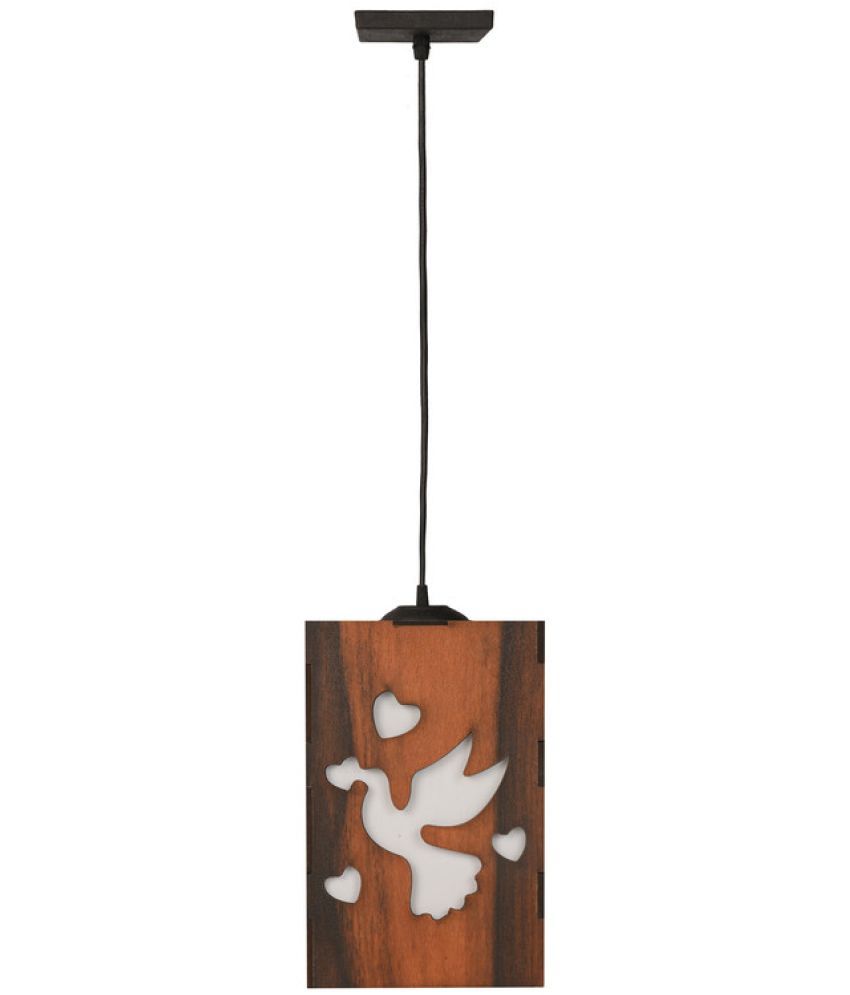     			Somil Wood Hanging Light Pendant Black - Pack of 1