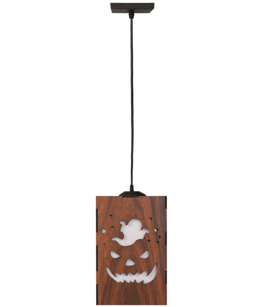     			Somil Wood Hanging Light Pendant Black - Pack of 1