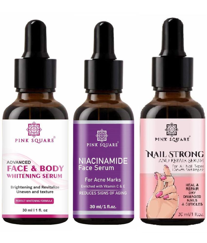     			pink square Face Serum Antioxidants Skin Toning For All Skin Type ( Pack of 3 )