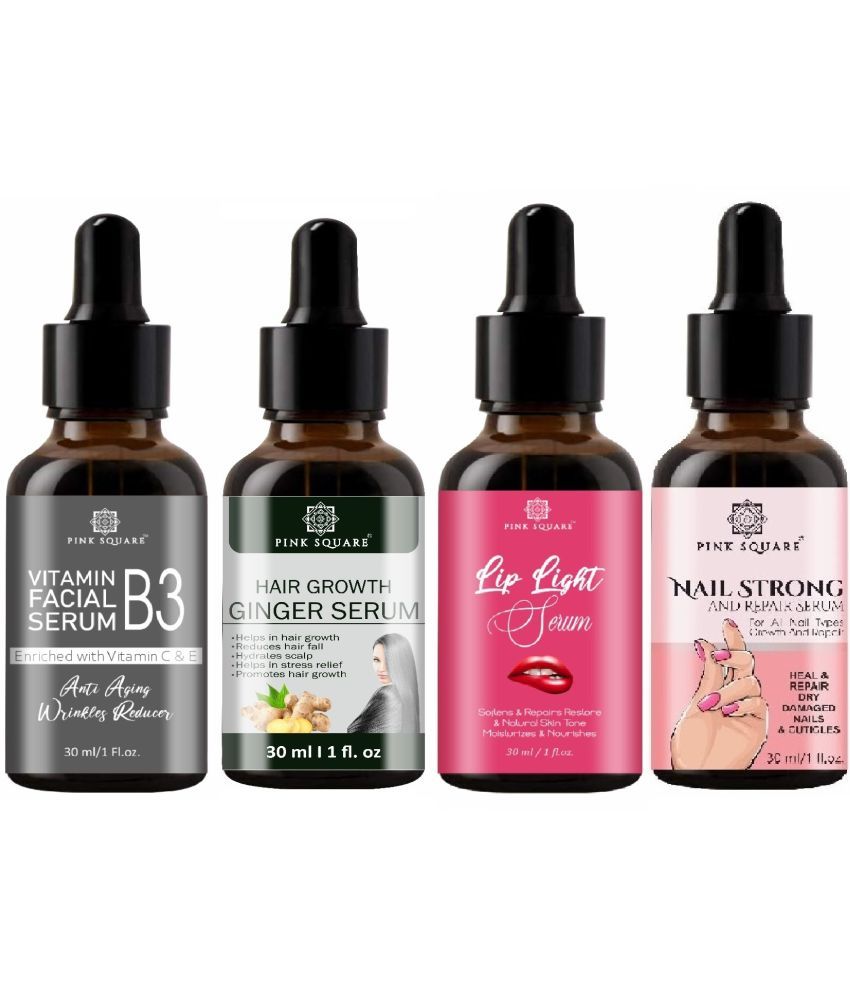     			pink square Face Serum Fragrance-Free Formulation Skin Toning For All Skin Type ( Pack of 4 )