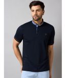 Club York Cotton Blend Regular Fit Solid Half Sleeves Men's T-Shirt - Navy ( Pack of 1 )