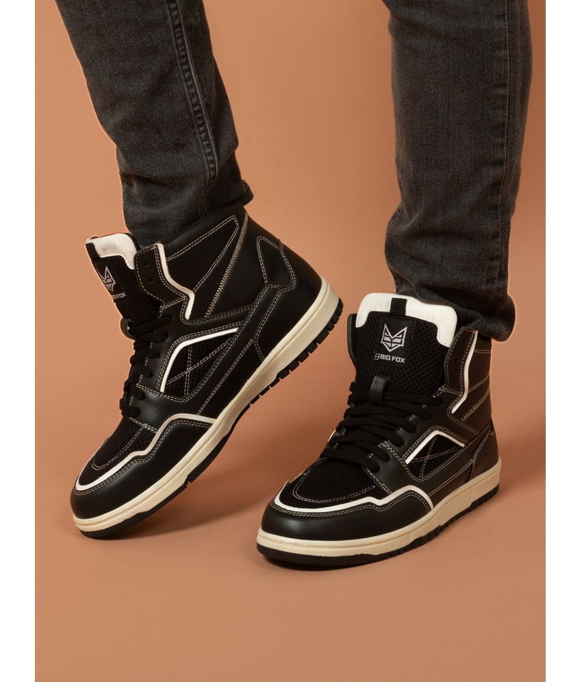     			Big Fox Black Men's High Tops Shoes