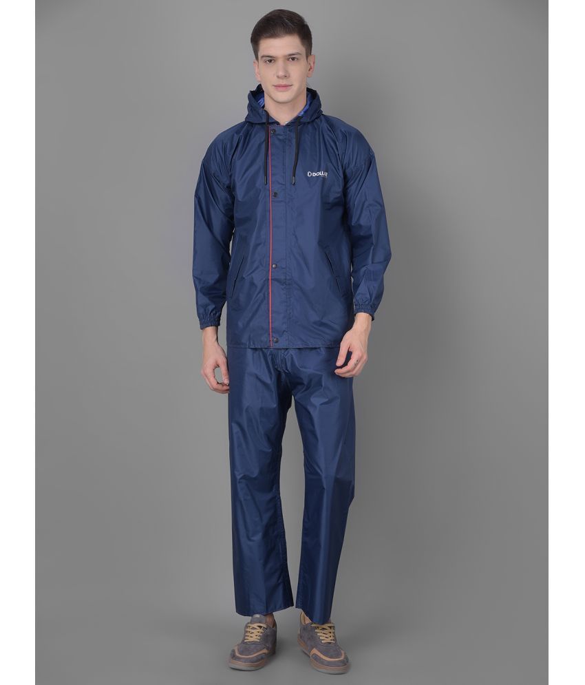     			Dollar Blue Polyester Men's Rain Suit ( Pack of 1 )