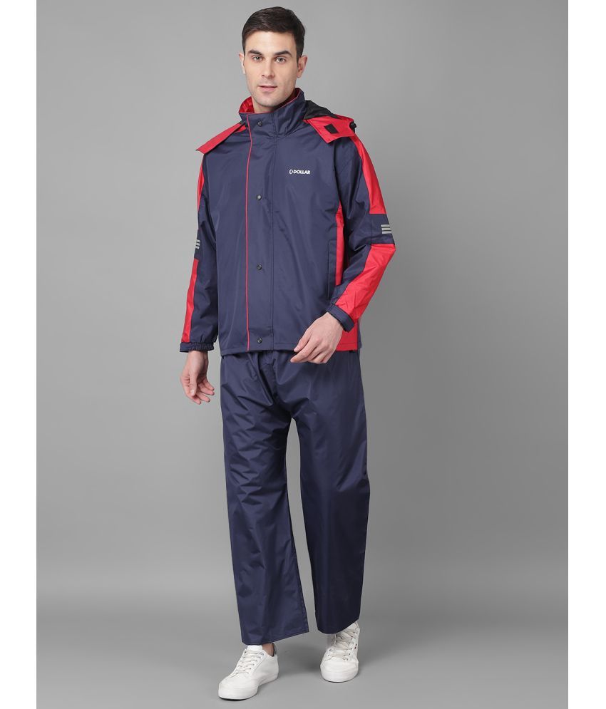     			Dollar Blue Polyester Men's Rain Suit ( Pack of 1 )