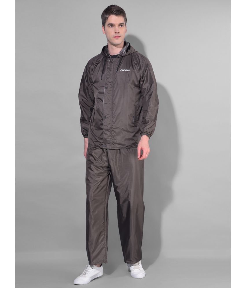     			Dollar Brown Polyester Men's Rain Suit ( Pack of 1 )