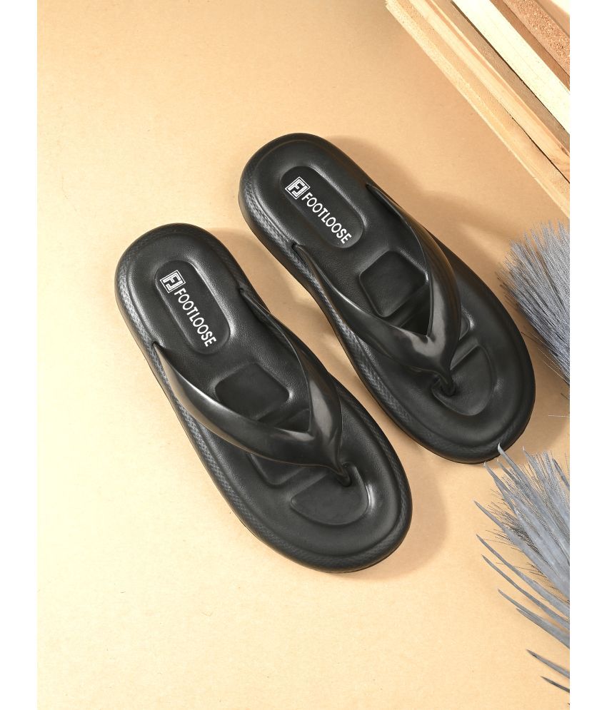     			Footloose Black Women's Flip Flop