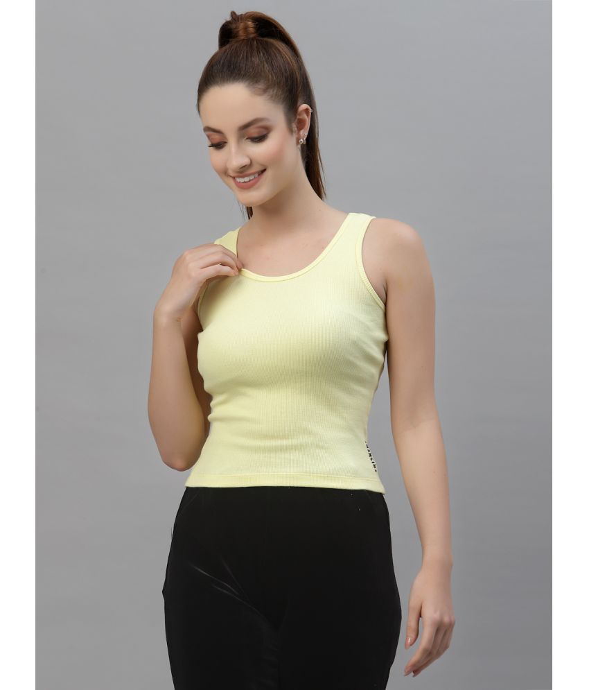     			Friskers Yellow Cotton Women's Camisole Top ( Pack of 1 )