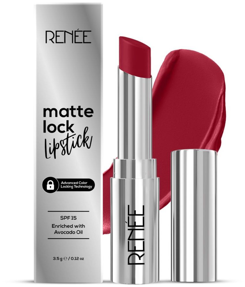     			Renee Matte Lock Lipstick - Rock, Ultra Matte Finish, Moisturizing, Long Lasting & Weightless, 3.5Gm