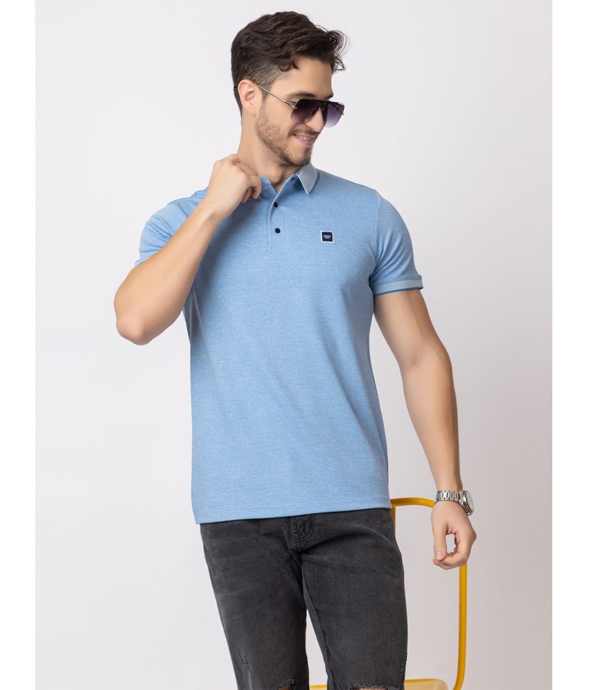     			ARIIX Cotton Blend Regular Fit Solid Half Sleeves Men's Polo T Shirt - Sky Blue ( Pack of 1 )