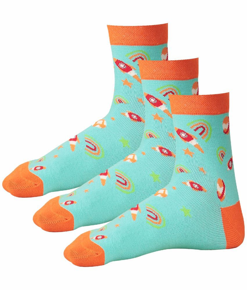     			Bodycare Cotton Blend Men's Printed Multicolor Ankle Length Socks ( Pack of 3 )