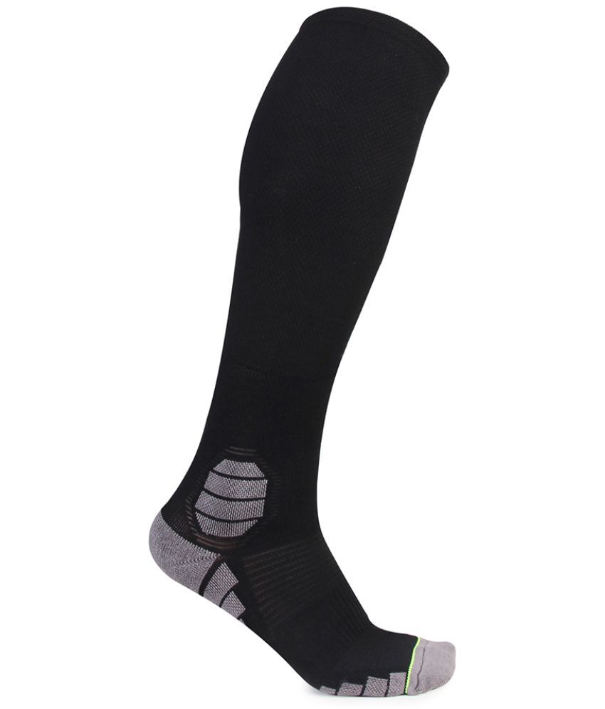     			Bonjour 100% Organic Cotton Men's Colorblock Black Full Length Socks ( Pack of 1 )