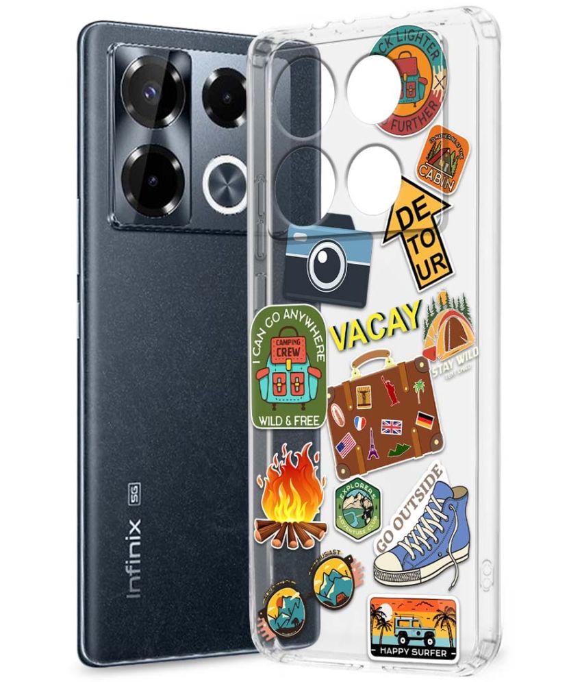     			Fashionury Multicolor Printed Back Cover Silicon Compatible For Infinix Note 40 pro plus 5G ( Pack of 1 )