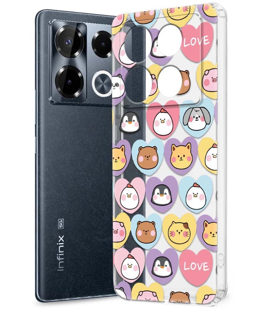     			Fashionury Multicolor Printed Back Cover Silicon Compatible For Infinix Note 40 pro plus 5G ( Pack of 1 )