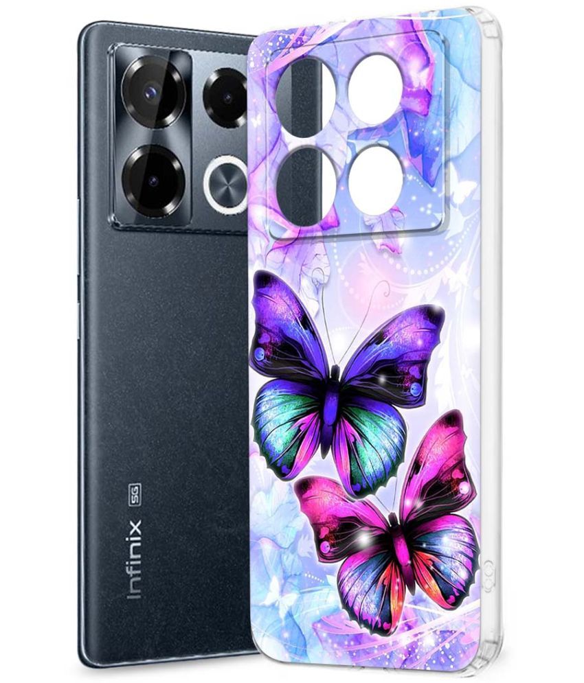     			Fashionury Multicolor Printed Back Cover Silicon Compatible For Infinix Note 40 pro plus 5G ( Pack of 1 )