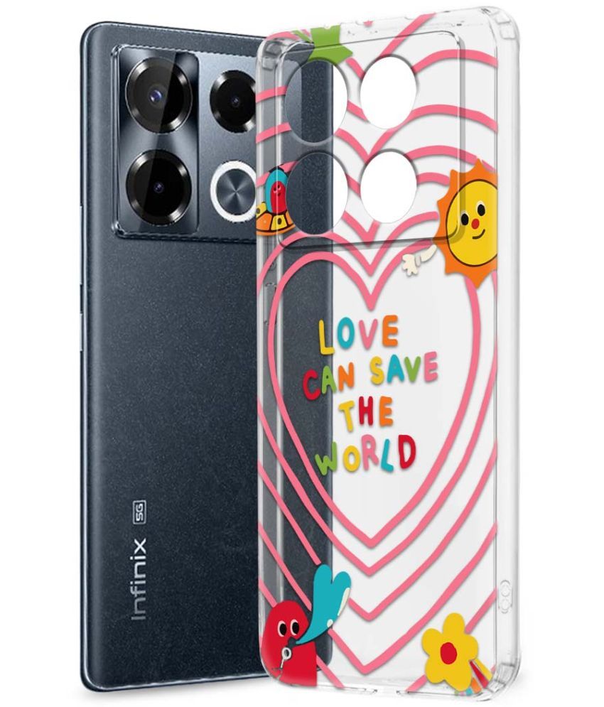     			Fashionury Multicolor Printed Back Cover Silicon Compatible For Infinix Note 40 pro plus 5G ( Pack of 1 )