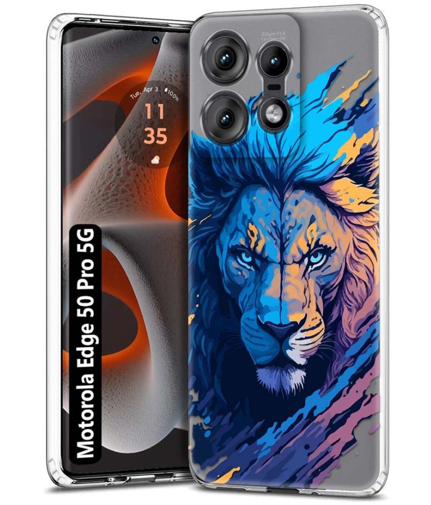     			Fashionury Multicolor Printed Back Cover Silicon Compatible For Motorola Edge 50 Pro 5G ( Pack of 1 )