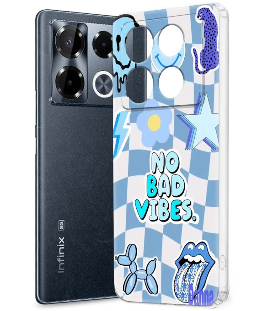     			Fashionury Multicolor Printed Back Cover Silicon Compatible For Infinix Note 40 pro plus 5G ( Pack of 1 )