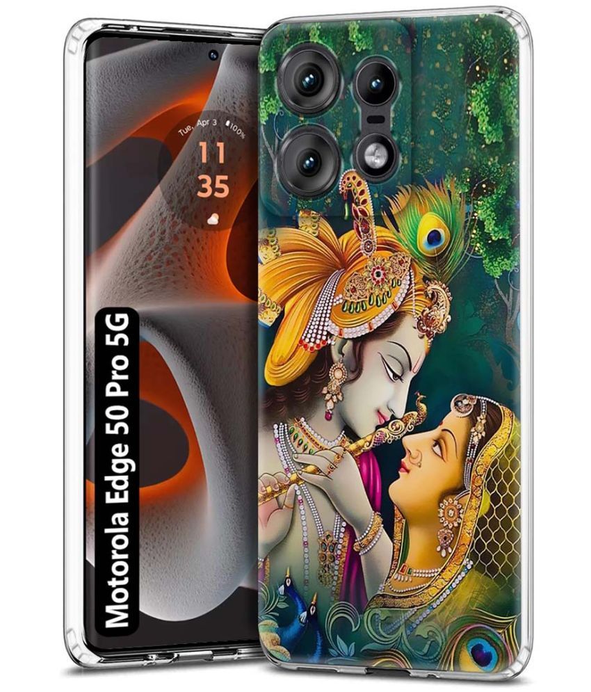     			Fashionury Multicolor Printed Back Cover Silicon Compatible For Motorola Edge 50 Pro 5G ( Pack of 1 )