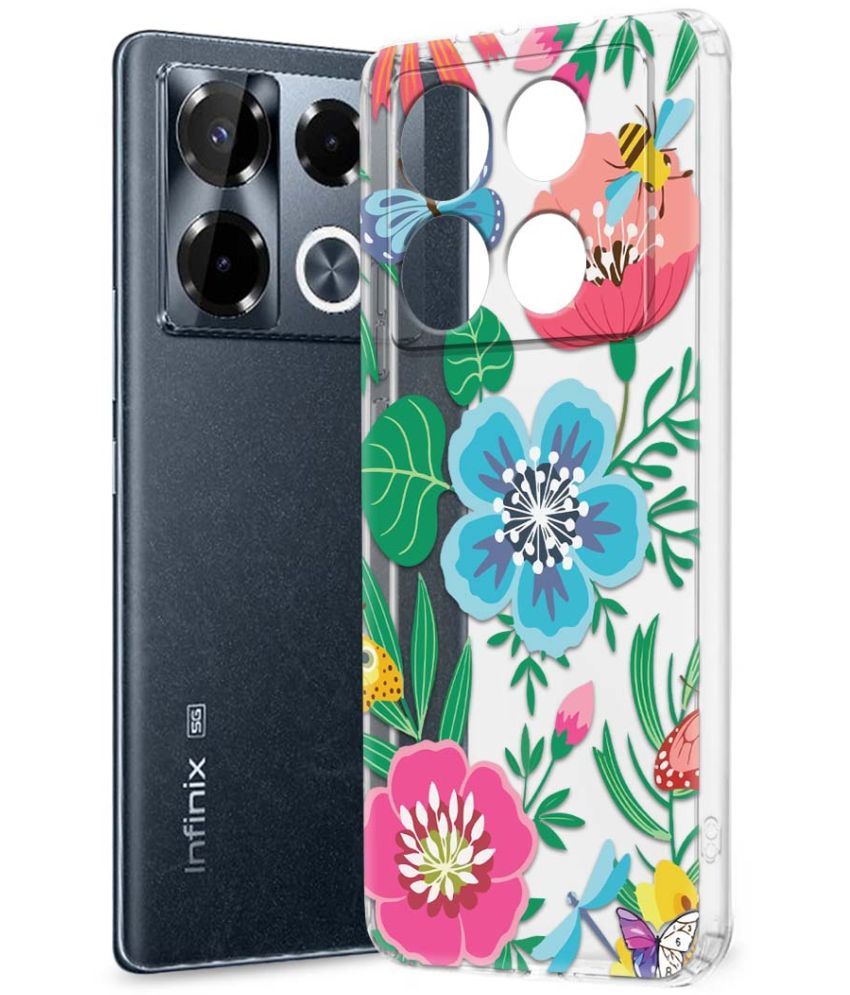     			Fashionury Multicolor Printed Back Cover Silicon Compatible For Infinix Note 40 pro plus 5G ( Pack of 1 )